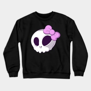 Cute Girl Skull with Bow Crewneck Sweatshirt